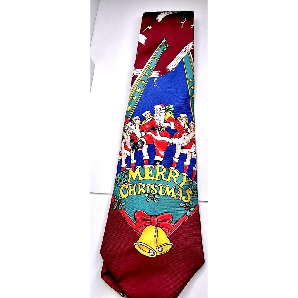 Merry Christmas Neck Tie 'Merry Christmas'  Santa Dancing with Sexy Dancers NEW